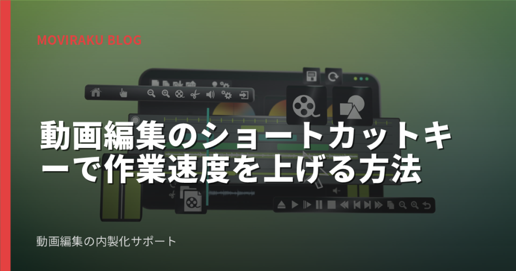 動画編集のショートカットキーで作業速度を上げる方法