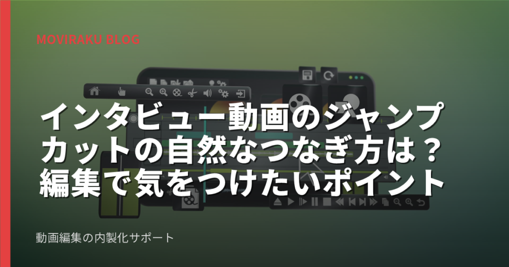 インタビュー動画のジャンプカットの自然なつなぎ方は？編集で気をつけたいポイント