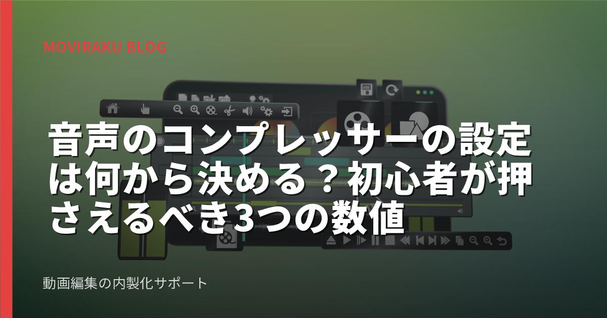 音声のコンプレッサーの設定は何から決める？初心者が押さえるべき3つの数値