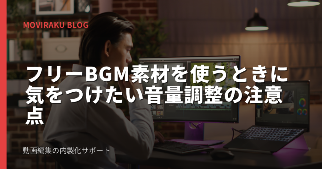 フリーBGM素材を使うときに気をつけたい音量調整の注意点